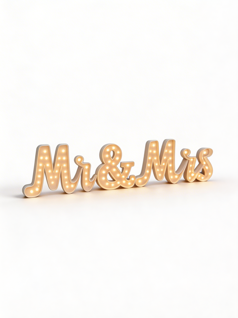 Lettres lumineuses “Mr & Mrs”