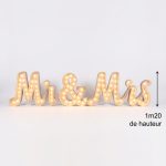 Lettres lumineuses “Mr & Mrs” - 2