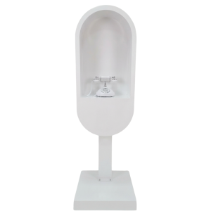 Cabine téléphonique blanche avec téléphone utilisée comme livre d’or audio pour événement à Tours